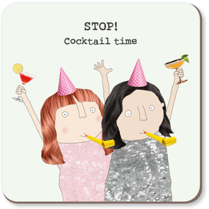 STOP! Cocktail Time Coaster By RosieMadeAThing