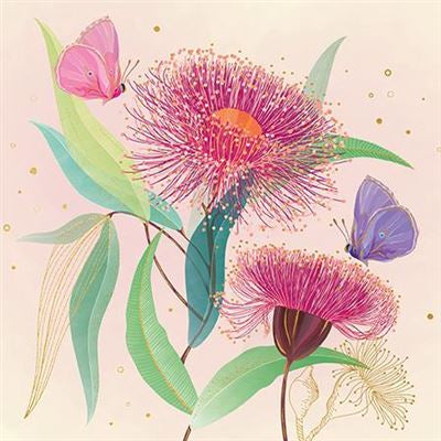 Butterflies & Flowers Blank Card
