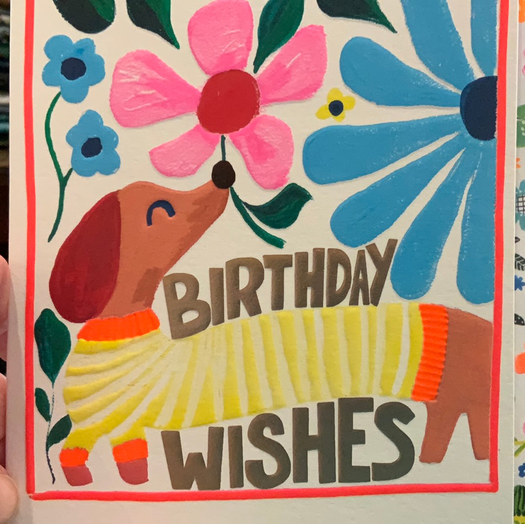 Dachshund Birthday Wishes Card