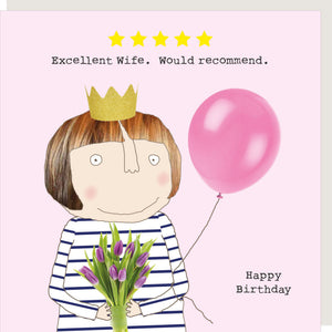 Five Star Wife Birthday Card By RosieMadeAThing