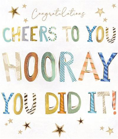 Hooray You Did It Congratulations Card