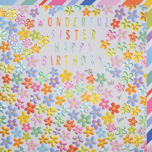 Flowers Sister Birthday Card