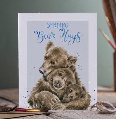 Sending Bear Hugs Blank Card by Wrendale Designs