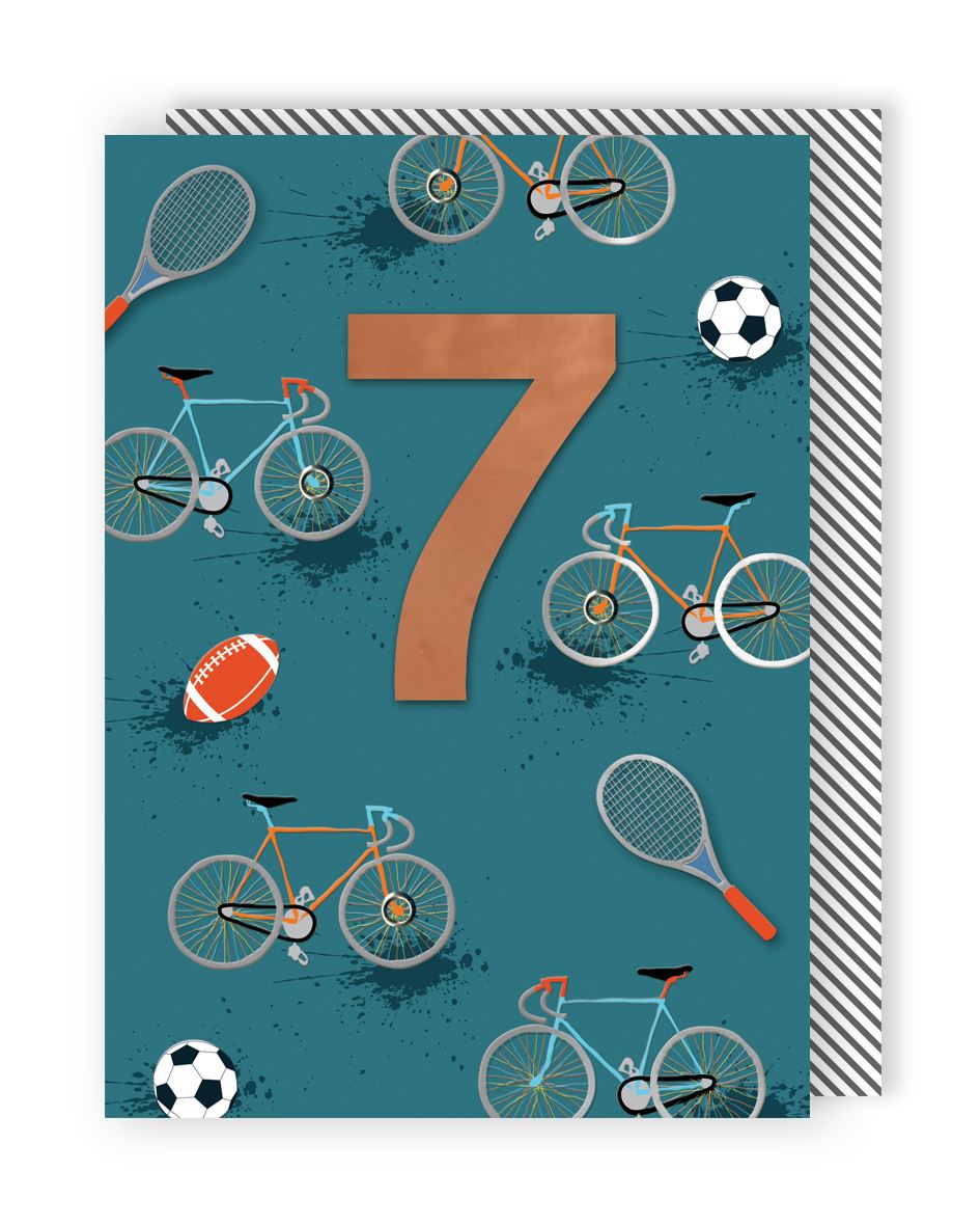 Sports 7th Birthday Card