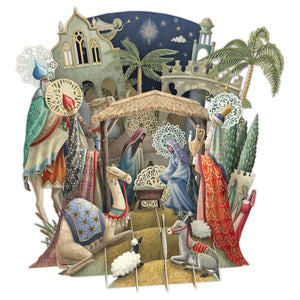 3D Stand Up & Stand Out Nativity Christmas Card