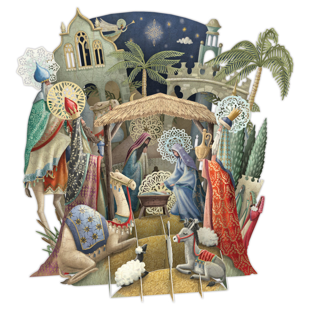 3D Stand Up & Stand Out Nativity Christmas Card
