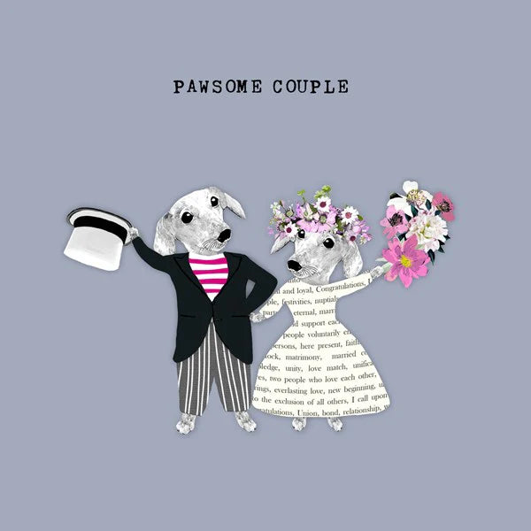 Pawsome Couple Wedding Card