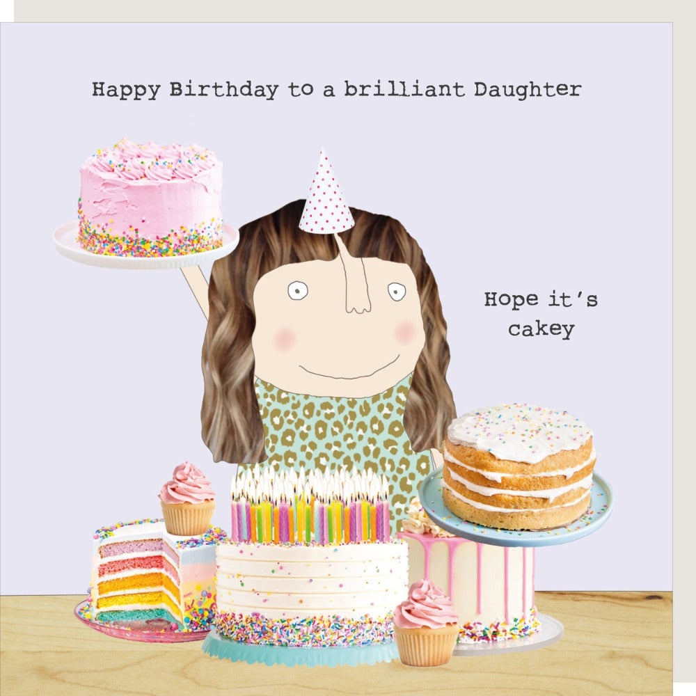 Hope It’s Cakey Daughter Birthday Card By RosieMadeAThing