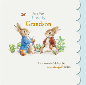 Beatrix Potter-Peter Rabbit Grandson Birthday Card