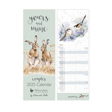 Load image into Gallery viewer, ‘Yours And Mine&#39; Slim Calendar 2025 By Wrendale Designs
