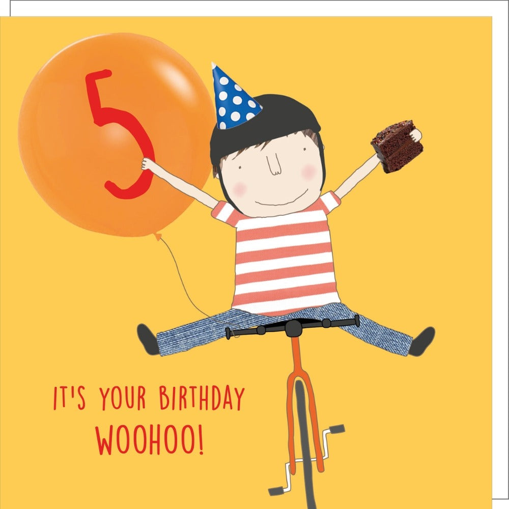Cycling 5th  Birthday Card By RosieMadeAThing