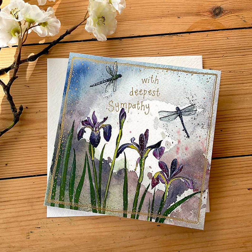 Dragonfly Sympathy Card by Alex Clark