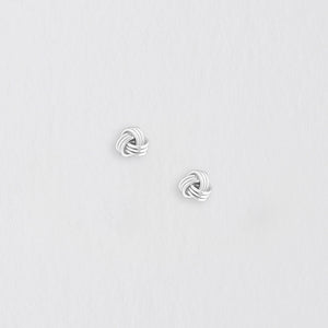 ‘Friendship is a knot that can never be untied’ Sterling Silver Knot Shaped Stud Earrings Card