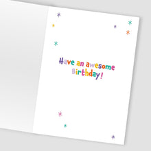 Load image into Gallery viewer, Chameleon &amp; Snake 8th Birthday Card With Number  8 Temporary Tattoo
