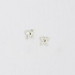 ‘Miles apart but close to my heart’ Sterling Silver Butterfly Shaped Stud Earrings Car