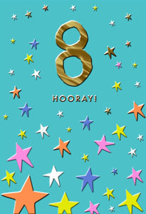 Hooray! 8th Birthday Card