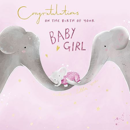 New Baby Girl Congratulations Card