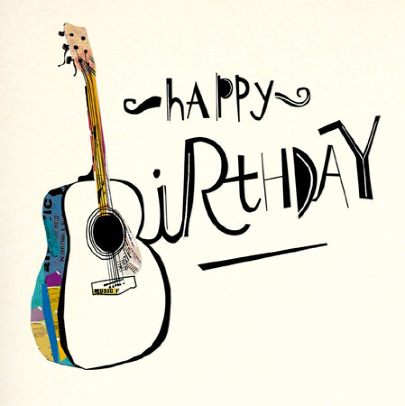 Guitar Birthday Card