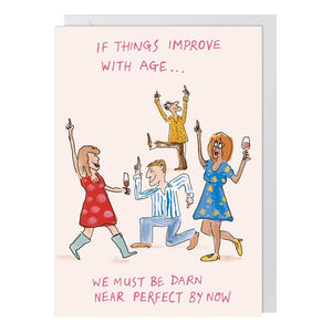 Dancing People Humour Blank Card