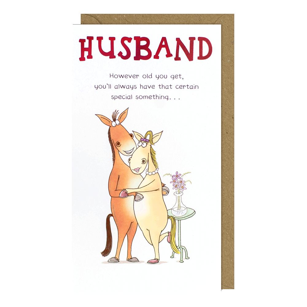 Horse Couple Husband Birthday Card