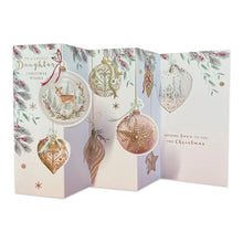 Load image into Gallery viewer, Festive Baubles Daughter 3D Christmas Card
