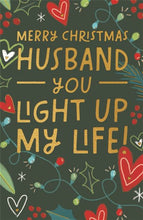 Load image into Gallery viewer, Fairy Light Husband Christmas Card
