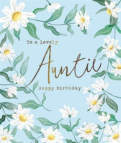 Daisy Meadow Auntie Birthday Card
