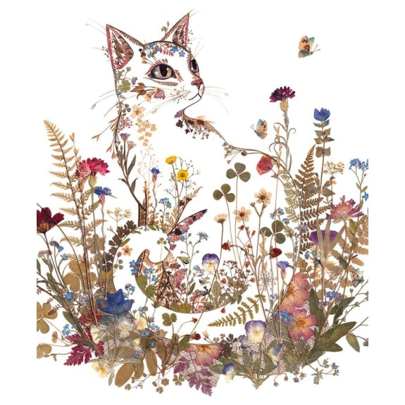 Cottage Garden Kitty Card