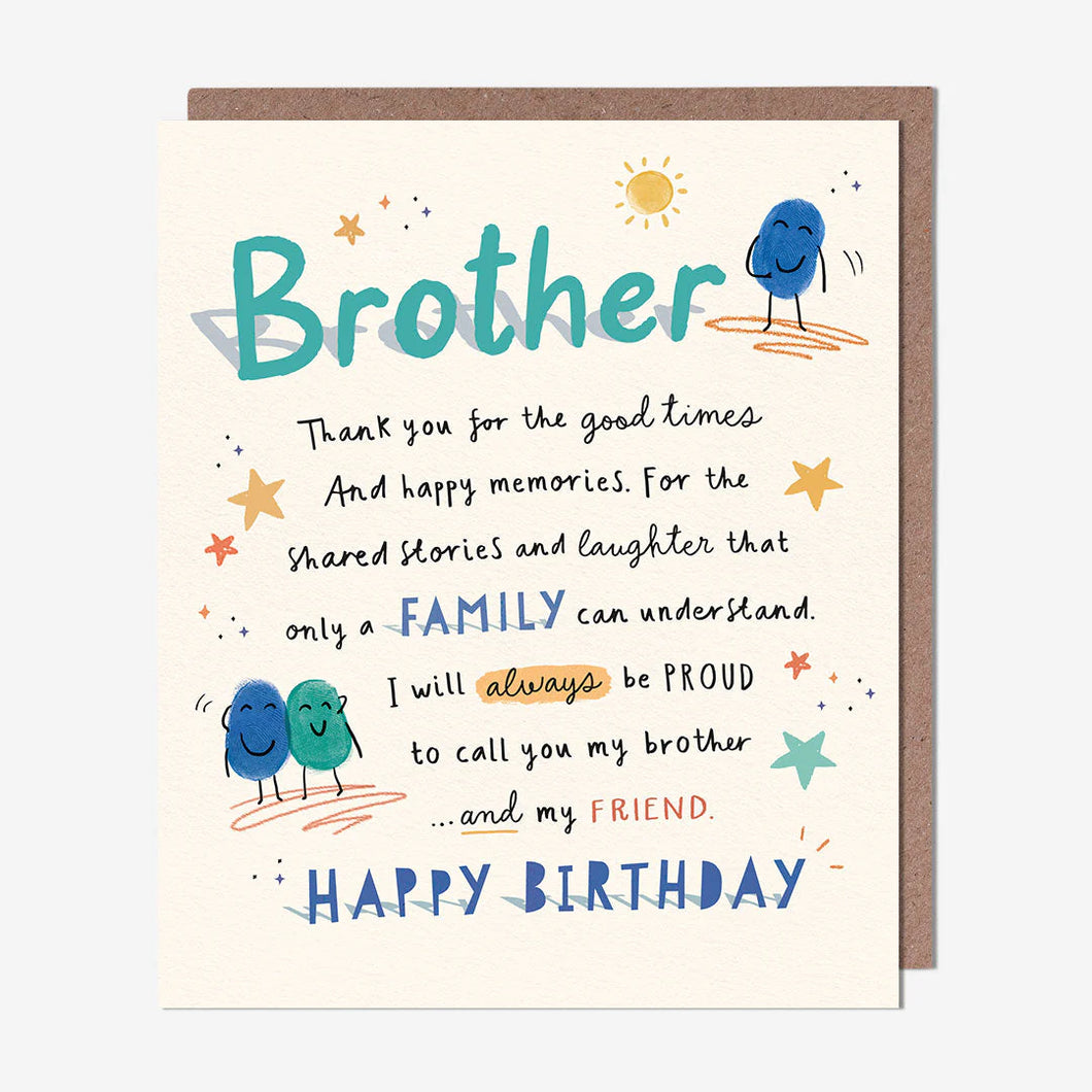 Brother And My Friend Birthday Card