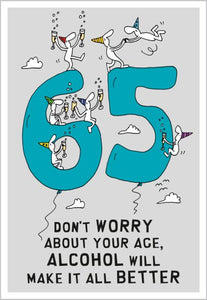 65th Humour Birthday Card