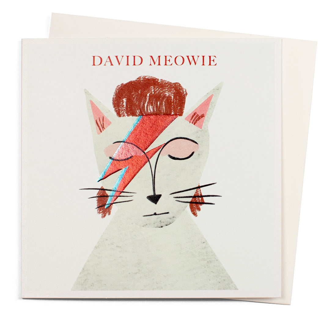 David Meowie Blank Card