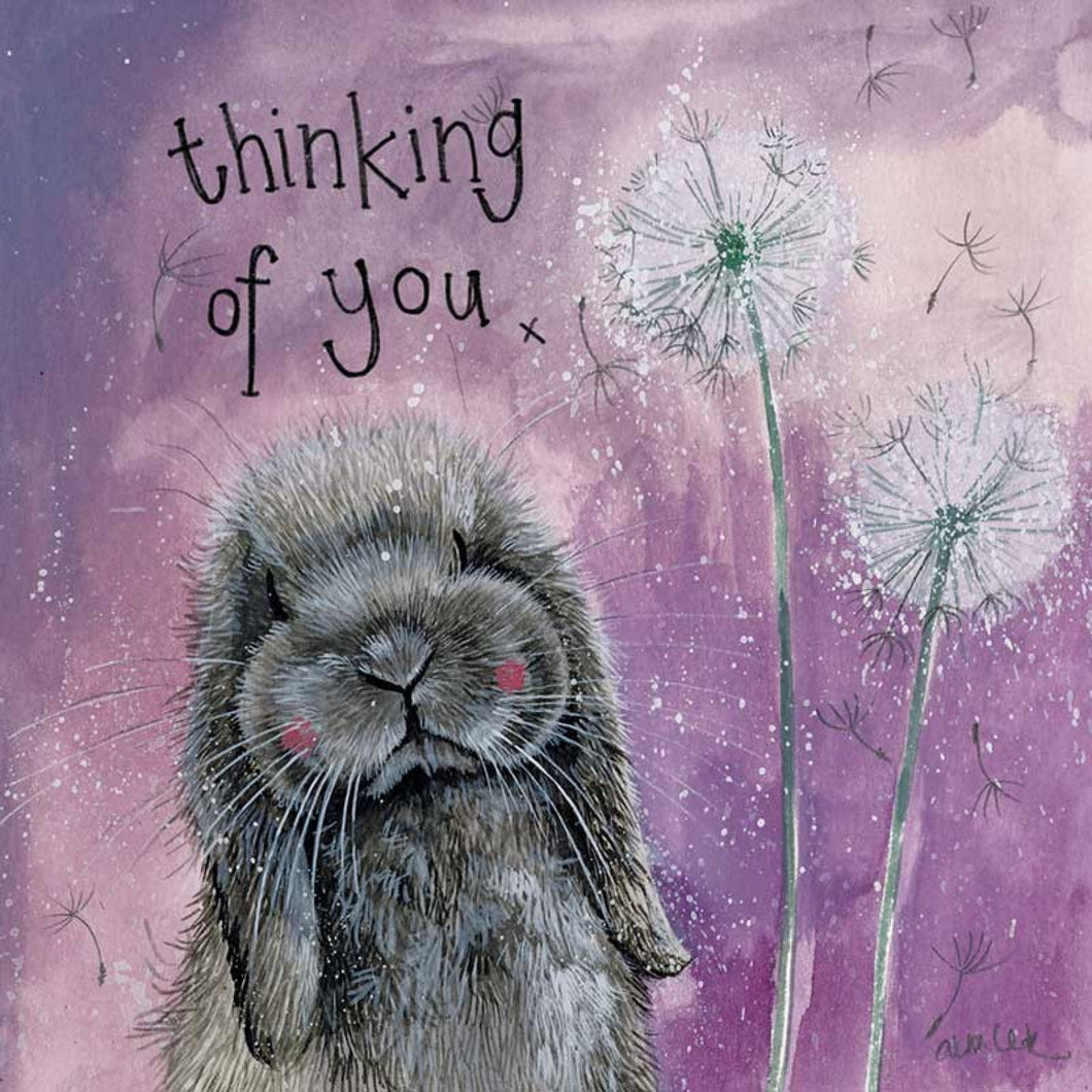 Dandelion Rabbit Thinking of You Card