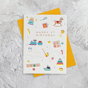 Happy 1st Birthday Toys  Card