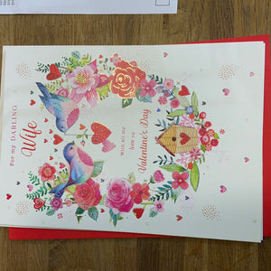 Darling Wife On Valentines Day Card