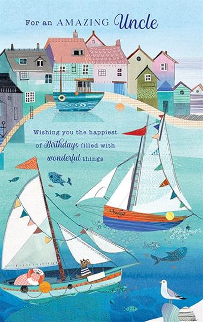 Sailing Boats Uncle Birthday Card