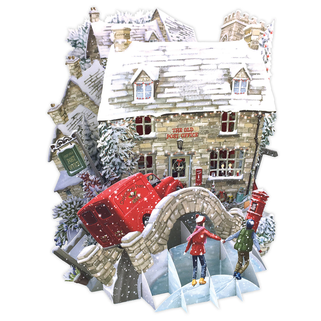 3D The Old Post Office Stand Up & Stand Out Christmas Card