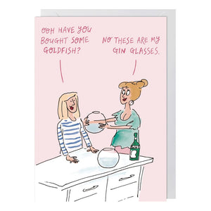 Gin Glasses Blank Card