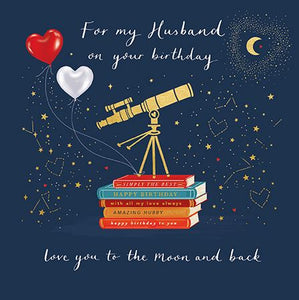 Telescope Husband Birthday Card