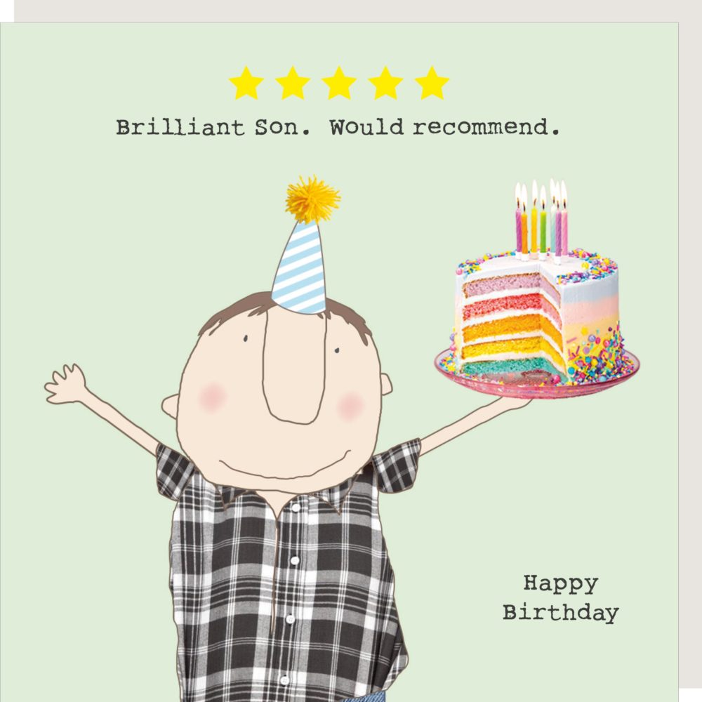 Five Star Son Birthday Card By RosieMadeAThing