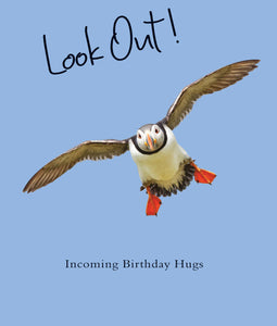 ‘Look Out’  Puffin Birthday Card