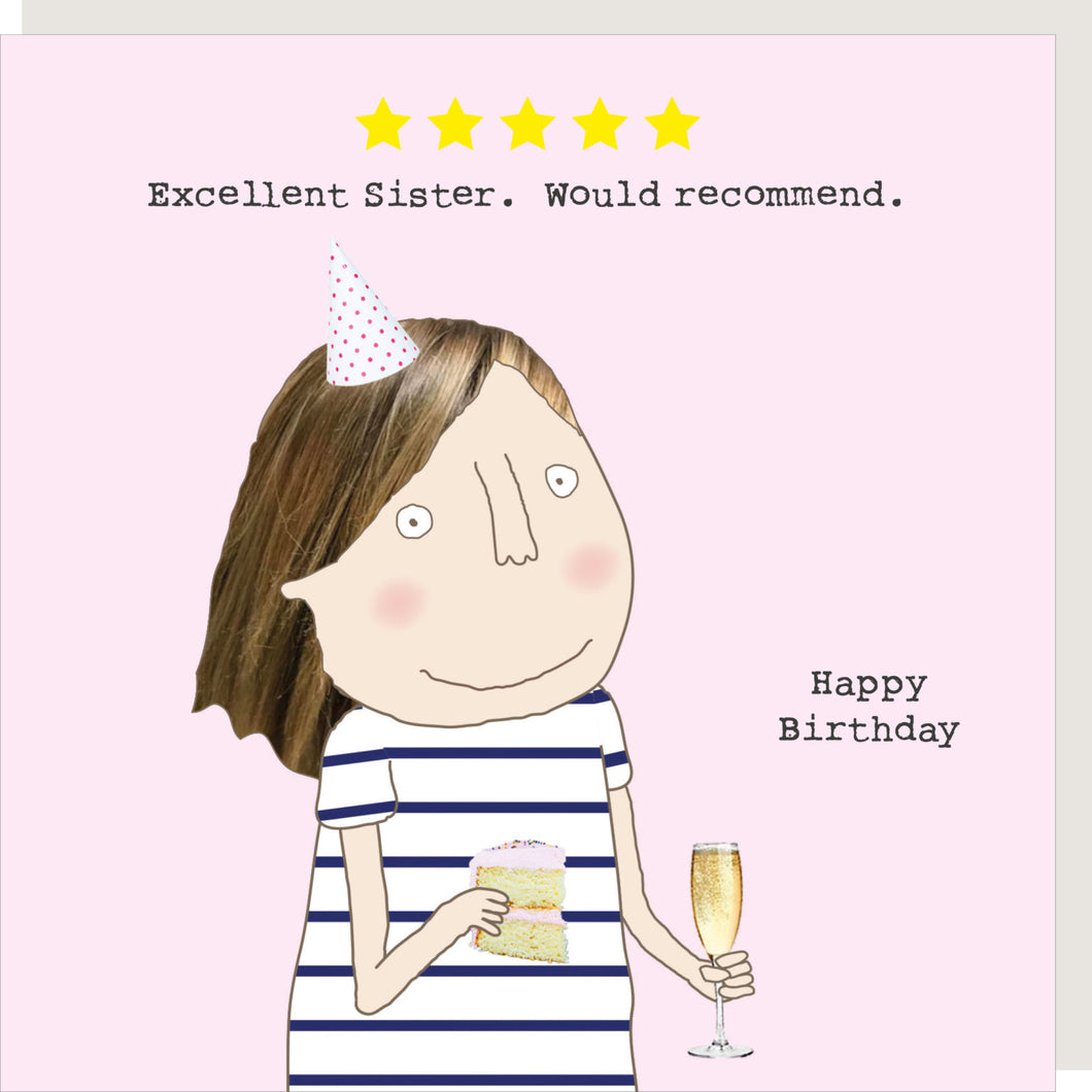 Five Star Sister Birthday Card By RosieMadeAThing