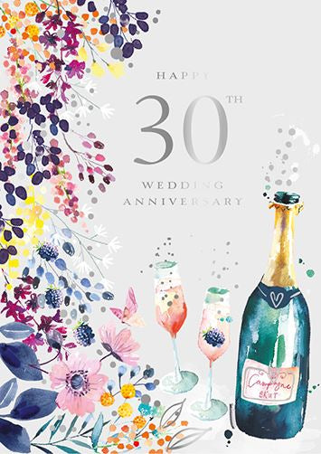 30th Wedding Anniversary Card