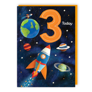 Space  3rd Birthday Card