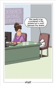 Doggy Dating  Debbie’s Dating Agency Humour Card