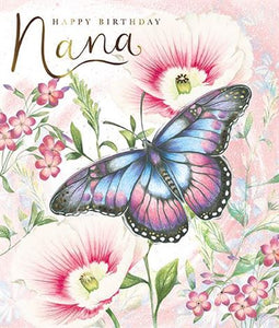Butterfly Nana Birthday Card