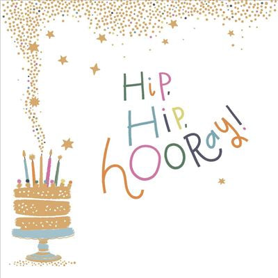 Gold Sparkly Cake Birthday Card