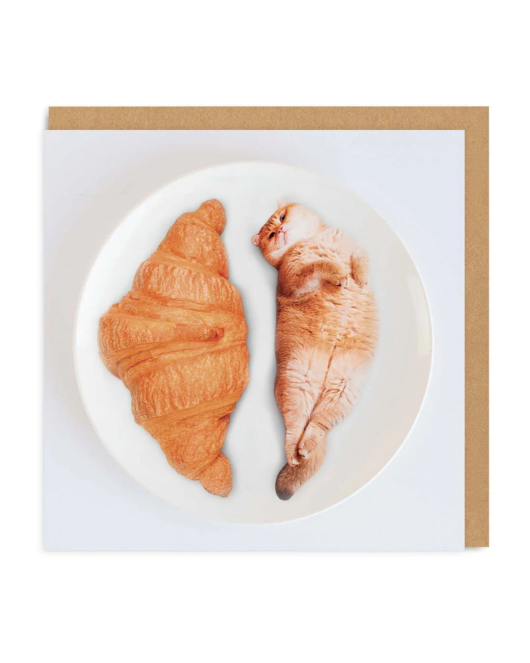 Cat & Croissant Blank Card