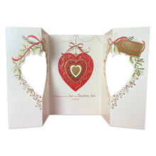 Load image into Gallery viewer, Heart Bauble One I Love 3D Christmas Card
