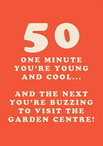 Young And Cool 50th Birthday Card