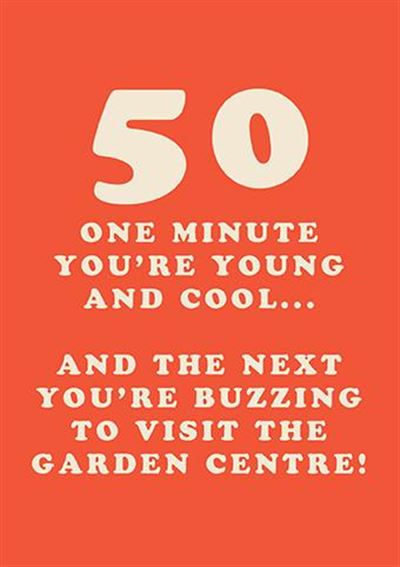 Young And Cool 50th Birthday Card